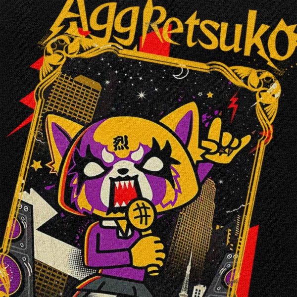 Funny Aggressive Retsuko T Shirt Men s Short Sleeved Japanese Manga Aggretsuko Printed Tee Tops Cotton 3 - Aggretsuko Merch