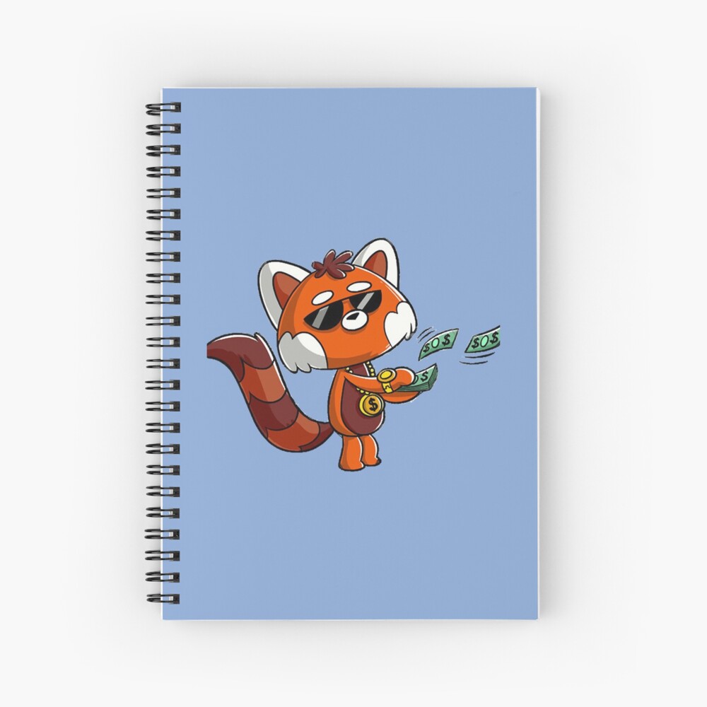 aggretsuko-notebooks-cute-red-panda-rich-panda-spiral-notebook